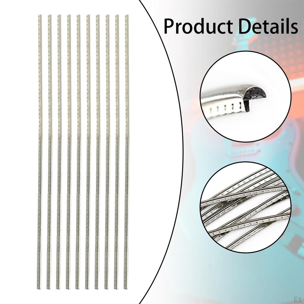 10 Pieces Classical Guitar Fret Wires Copper Alloy Directly Replace Easy Installation Fretwire