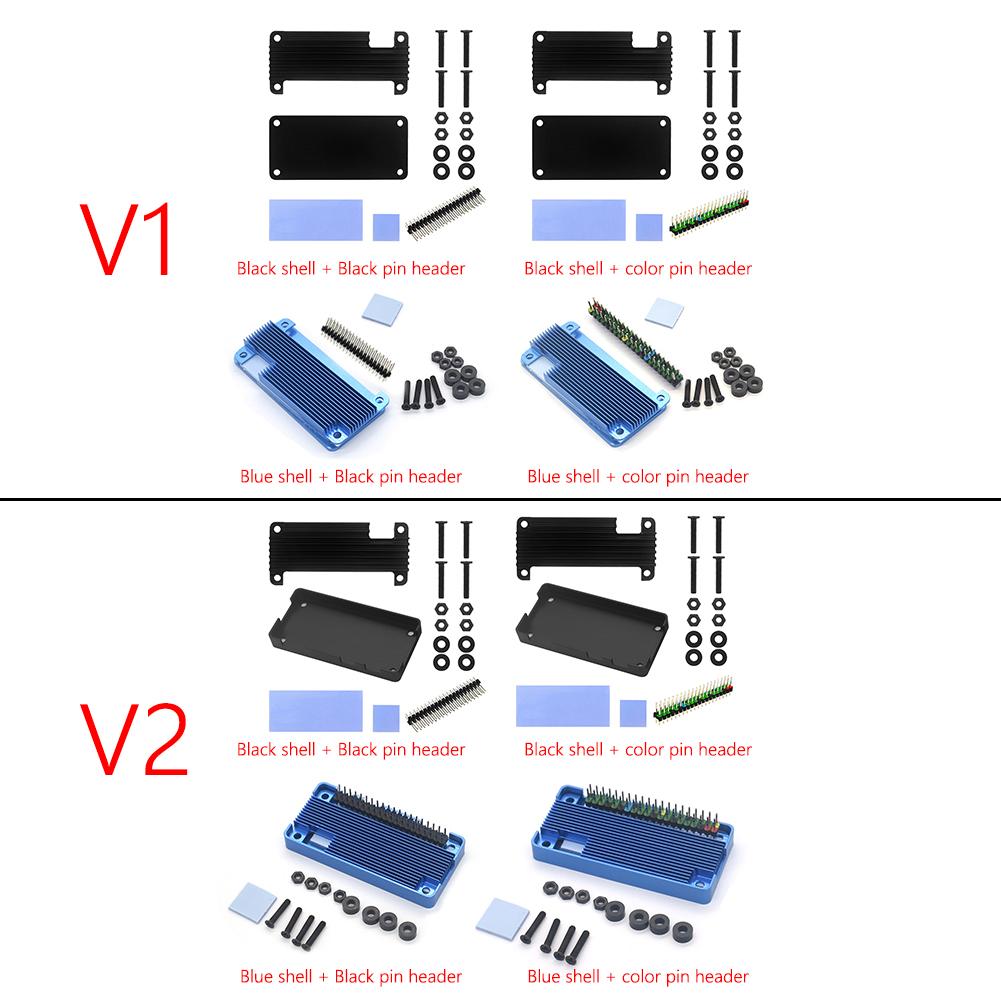 Aluminum Alloy Heat Sink Housings Shell for Raspberry Pi Zero/Zero W/Zero 2W Lightweight Aluminum Alloy Case