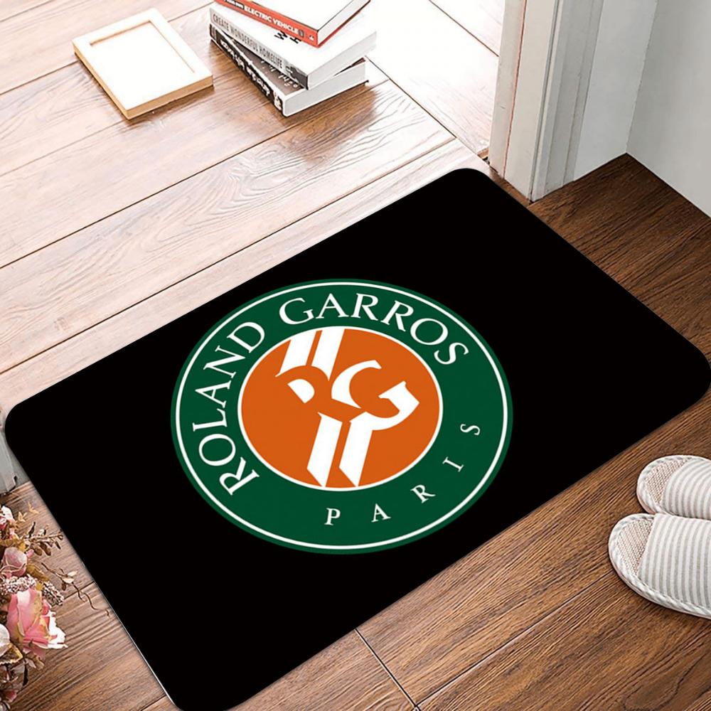 1 pièce Paillasson Motif Terrain de Tennis Football Multicolore Tapis Antidérapant Salon Chambre à Coucher Tapis de Porte d'Entrée Intérieur Extérieur Durable