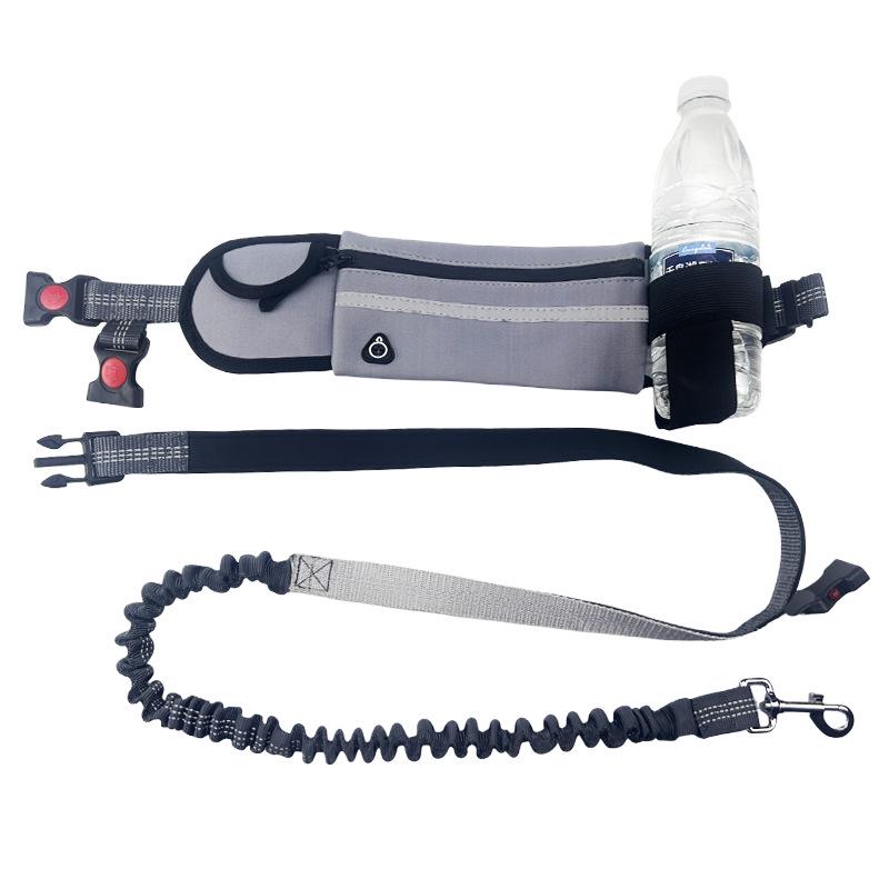 Pet Running Leash with Portable Waist Bag - Full-Function Dog Leash