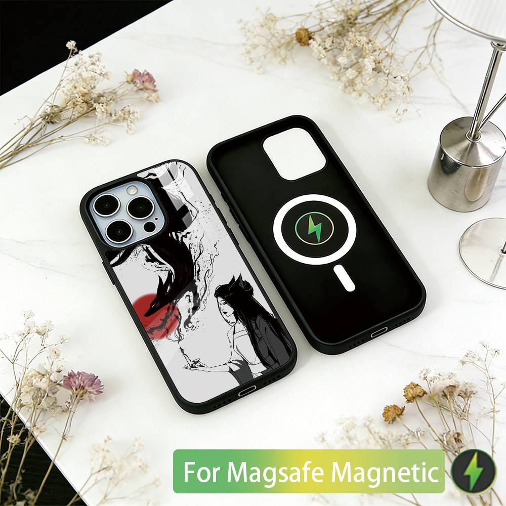 Nine Tailed Fox Phone Case For iPhone17,16,15,14,13,12,11 Plus,Pro Magnetic For Magsafe Wireless Charging