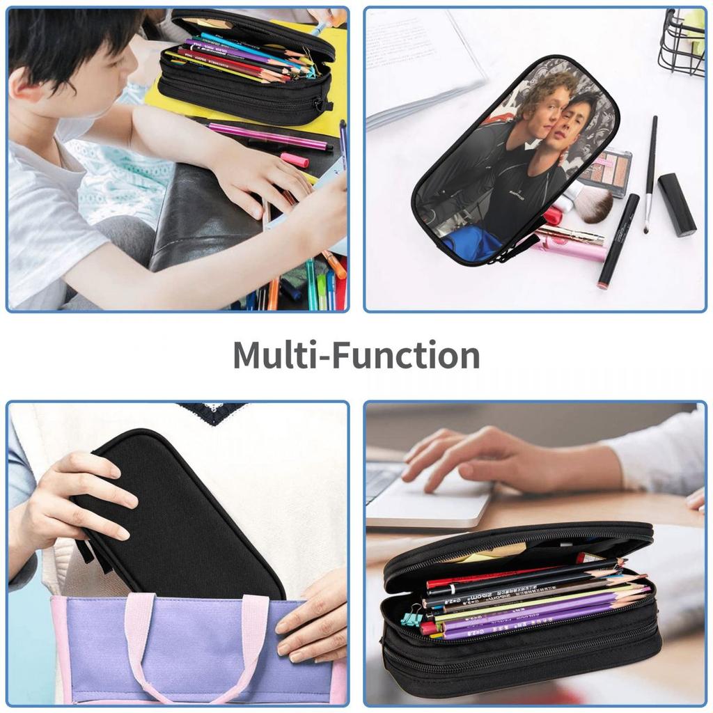 Vintage Shane Hollander & Ilya Rozanov Heated-Rivalry Pen Box Double Layer Large-capacity For School Pencil Bag Gift