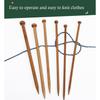 10Pairs Wood Single Ended Knitting Needle Single Pointed Head Knitting Needle for Sweater Sock Scarf Crochet Yarn Tool