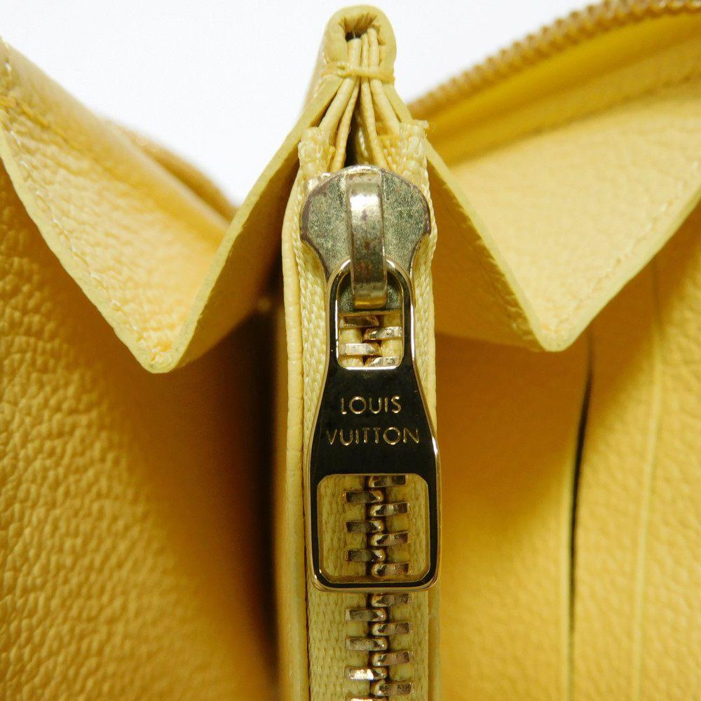 Used 12564 Zippy Wallet M82043 7940 New LV Logo Pastel Yellow Japan Exclusive RFID Monogram Empreinte Jaune Unisex from