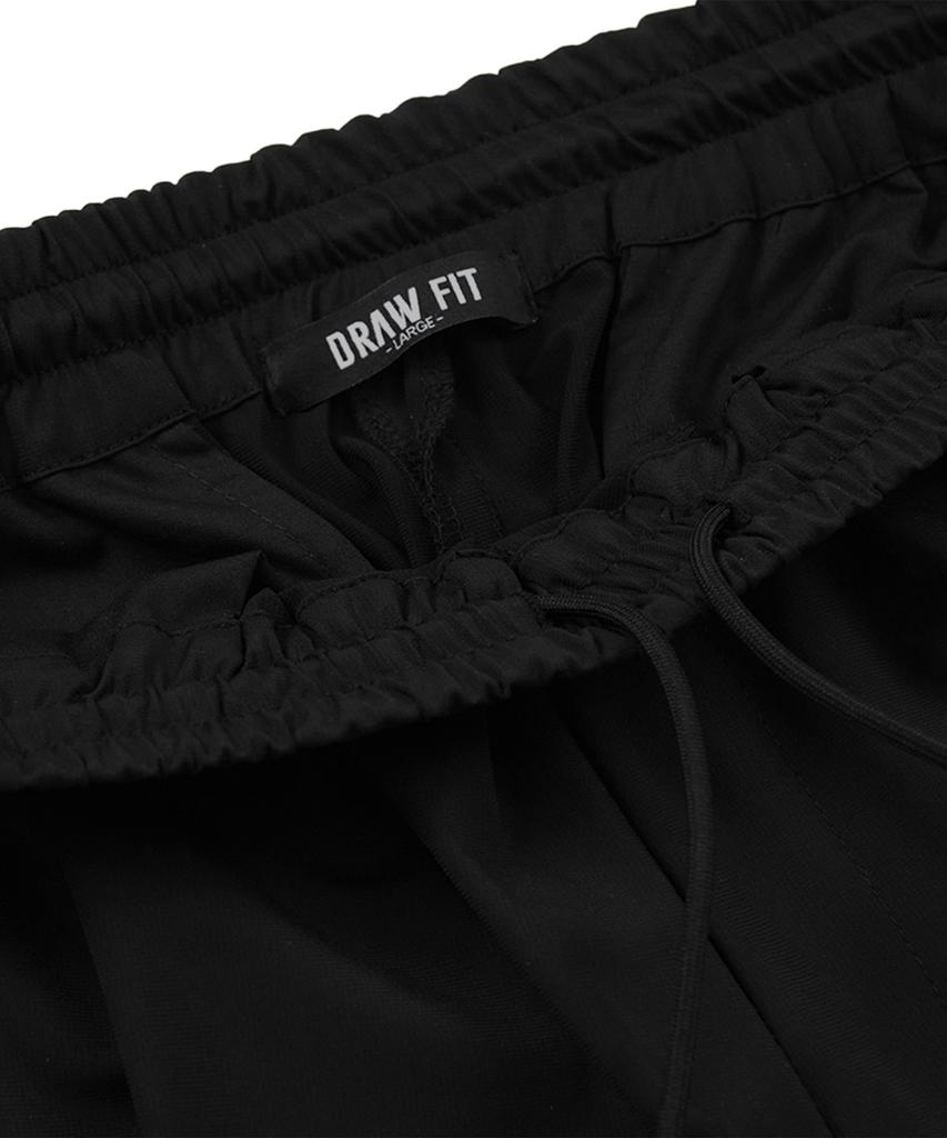 DRAW FIT [Fashion Planet X Drawfit] Cooling Relaxed Wide Elastic Waist Pants [Black]