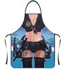 Playful Muscle Body Pattern Sleeveless Apron Washable Kitchen Apron For Barbecue Friend Gathering Party Gift