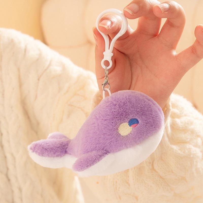 Soft Cute Healing Pink Whale Doll Plush Toy Water Spray Whale Doll Bed Sleeping Dolphin Long Throw Pillow