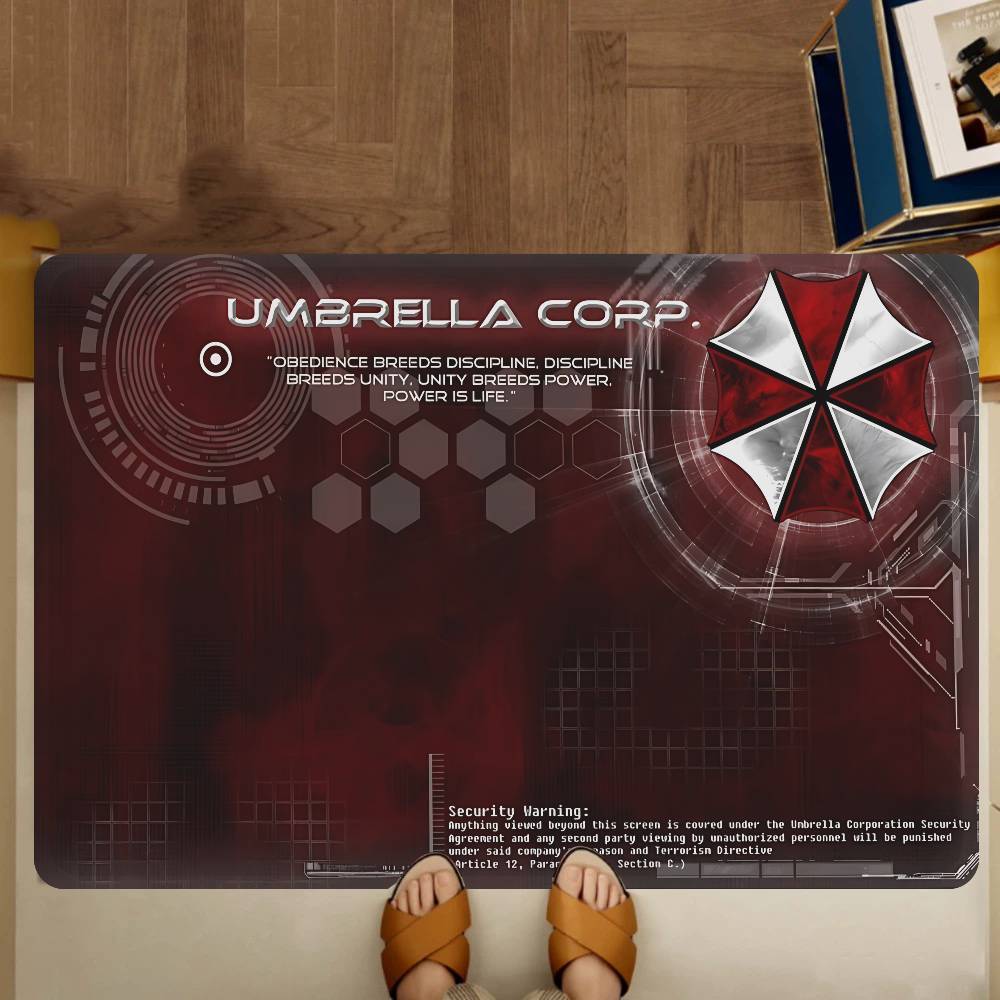 Game R-Resident E-Evil Entrance Door Mat Washable Non-Slip Living Room Sofa Chairs Area Mat Kitchen Welcome Doormat