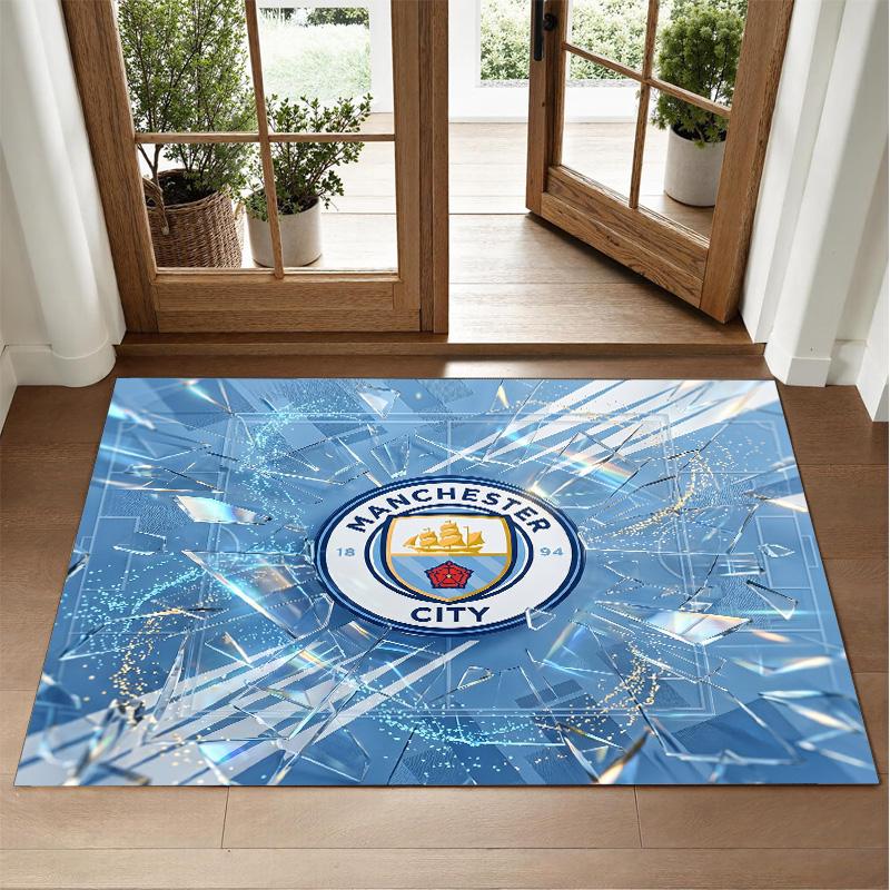 Manchester City Design Kristall-Samt-Teppich Weiche Dekorationsmatte für Schlafzimmer Eingang