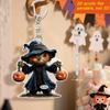 Yousheng Car Mirror Hanging Accessories Spooky Pumpkin Man 2D Acrylic Rear View Mirror Pendant Flat Auto Interior Halloween Decoration for Car