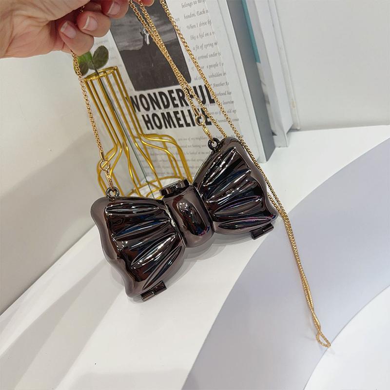 New Acrylic Lipstick Bag For Wommen High Quality Acrylic Shoulder Bag Flower Bow Bag Mini Change Key Crossbody Bag