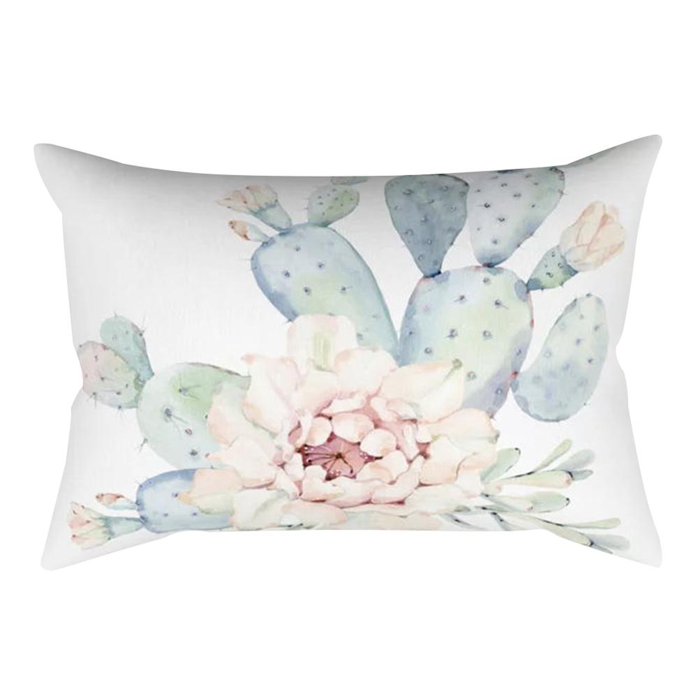 Plant Light Decorative Pillowcase Cactus Bedroom Living Room Sofa Chair Car Cushion Cover 30x50cm Home Decor Pillowcase