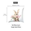 Vikama 4-Piece Easter Bunny Cushion Cover Set Double-Sided Printed Cushion Covers Sofa, Bench & Patio Cushion Covers Home Decor