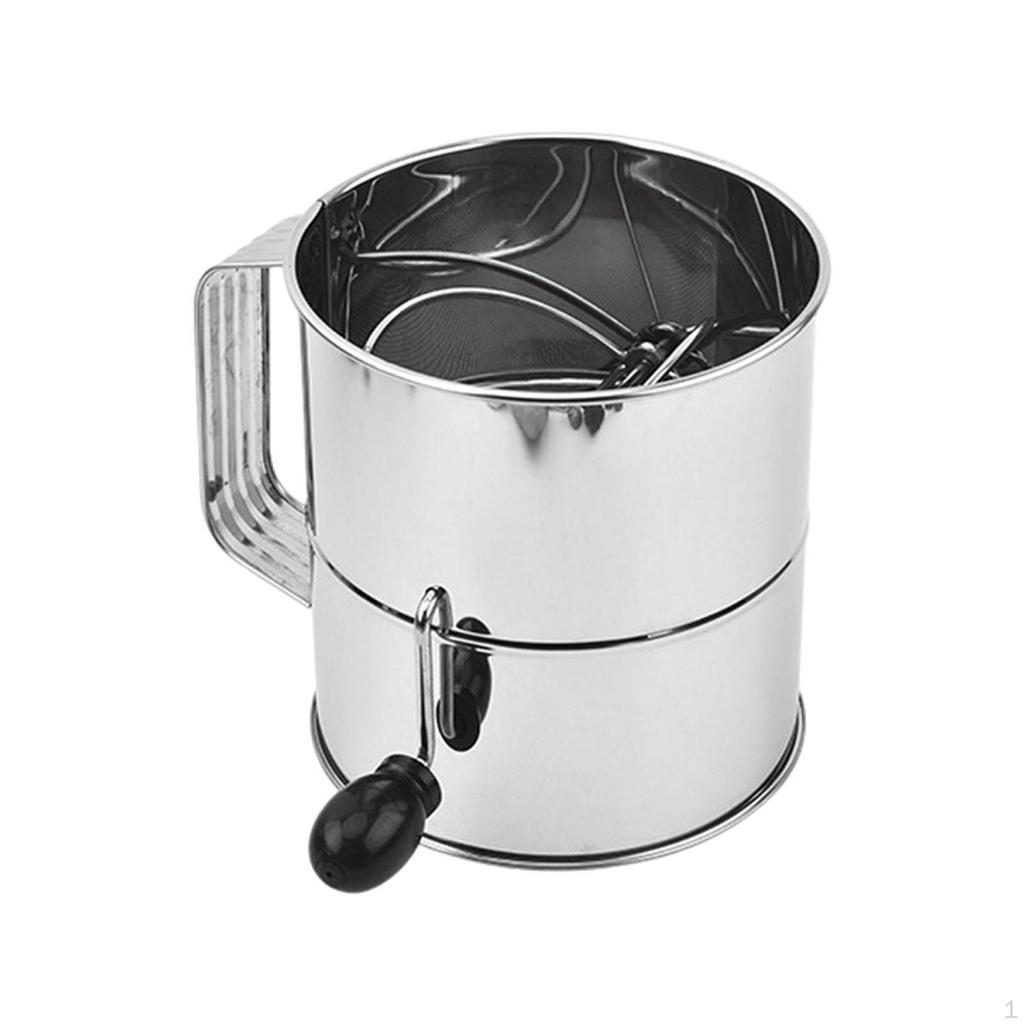 Flour, Hand-cranked Kitchen Supplies, Sugar Mixer with Hand Crank for Decorating Cakes, Tarts,