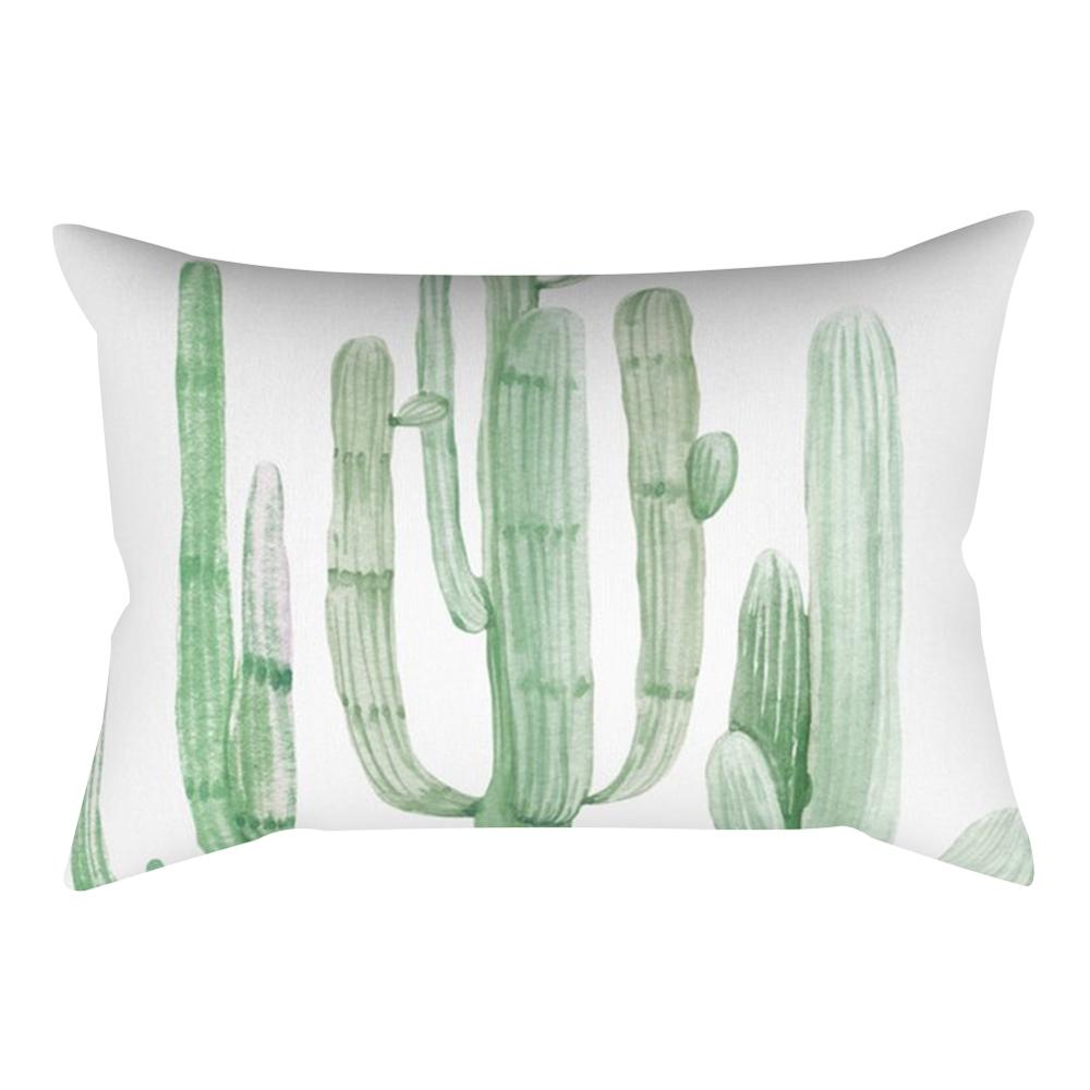 Plant Light Decorative Pillowcase Cactus Bedroom Living Room Sofa Chair Car Cushion Cover 30x50cm Home Decor Pillowcase