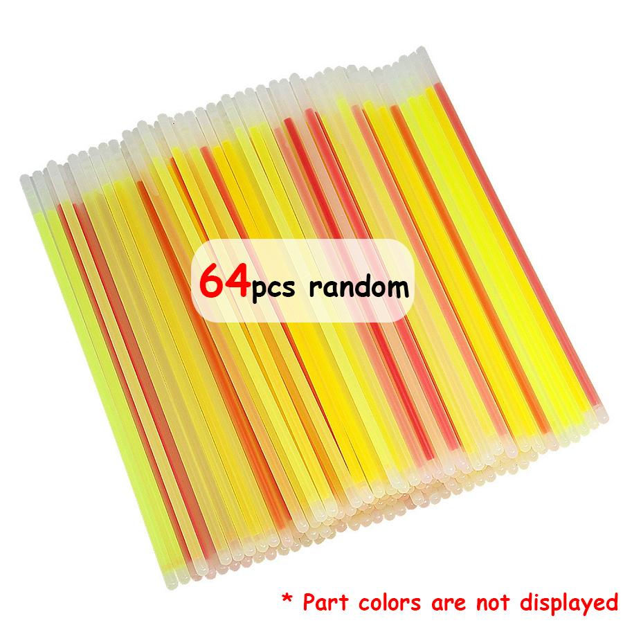 32/64pcs Glow Sticks Bulk -20cm Glow in the Dark Light Sticks with Connectors Neon Party Supplies for Birthday Party Favors