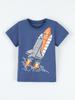 New Summer Boys' Rocket Print Short Sleeve T-shirt - European American Fashion