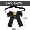 Black Crystal Women Neck Ties Accessories Vintage Bow Tie Women Green Fake Neck Tie For Women Tops and Blouses Shirt Gravata
