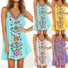 Womens Midi Dress Sleeveless Boho Beach Casual Floral Sundress Perfect For Summer