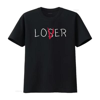 T-shirt scura Loser Lover vintage Lavata Leggermente Unisex grafica streetwear Versatile Comoda Elasticizzata homme