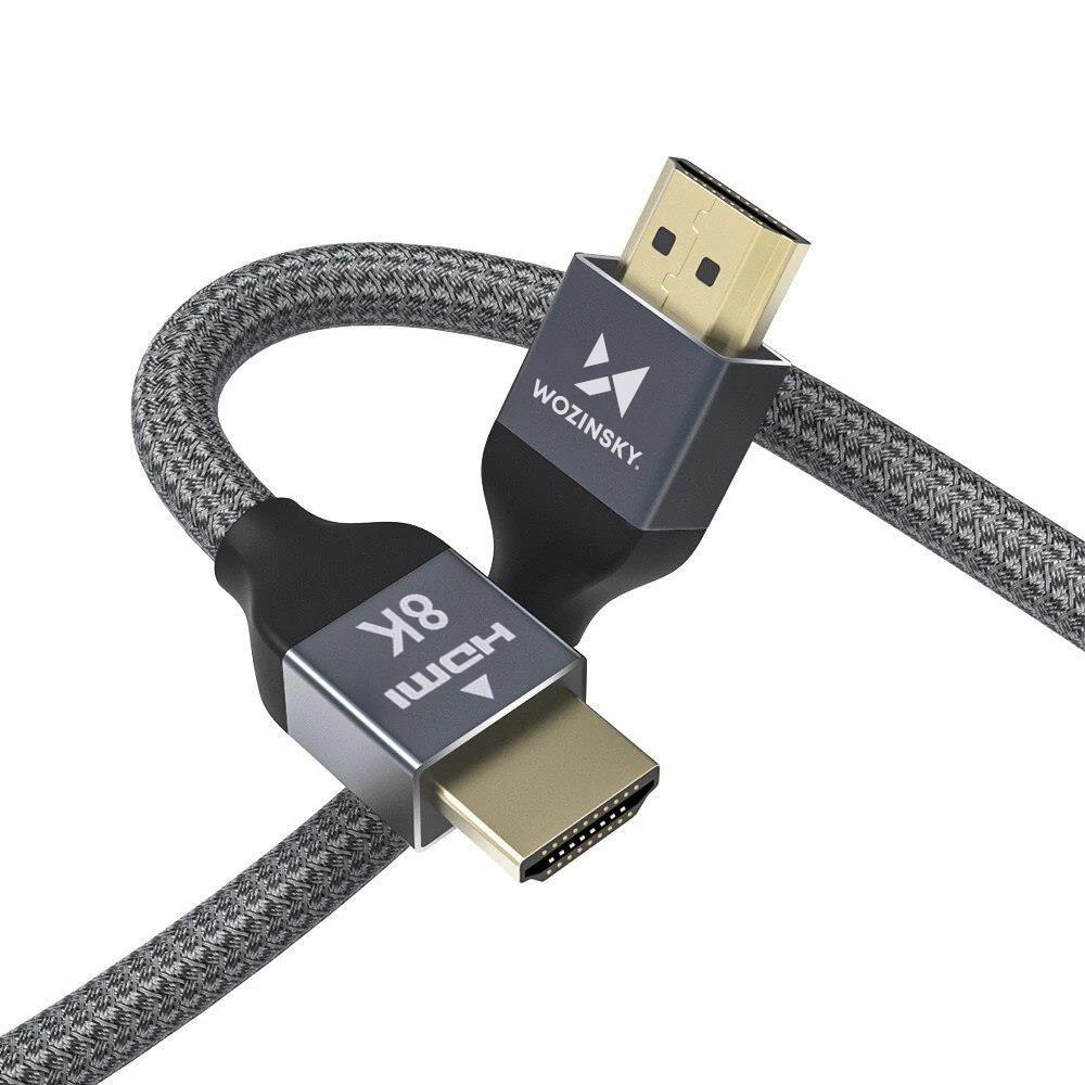 Cable hdmi 2.1 8K 60 Hz 48 Gbps 4K 120 Hz 2K 144 Hz 5 m silver