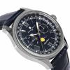 [Salvatore Marra] Watch Moonphase Multi-Calendar 5 ATM Water Resistance Business Formal Men's Leather Belt Limited Edition Silver Blue