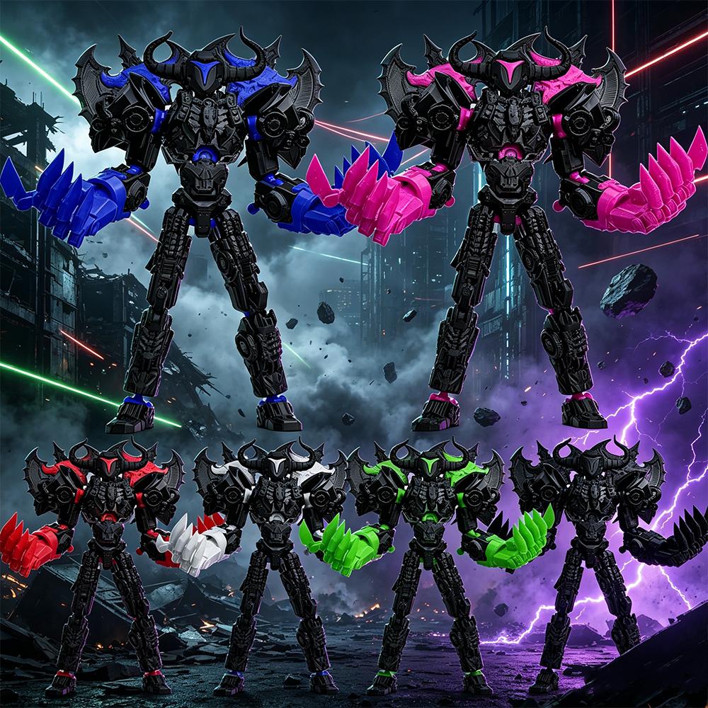 8 inch T13 Titan Demon Mecha acțiune figură 3D imprimat multi-articulat mobil robot model 5 culori pentru iubitorii de jocuri și decor de Halloween