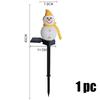 Pathway Christmas LED Solar Lights Outdoor Waterproof Lawn Stake Lamp for Garden Decoration Yard Home Holiday Santa Claus