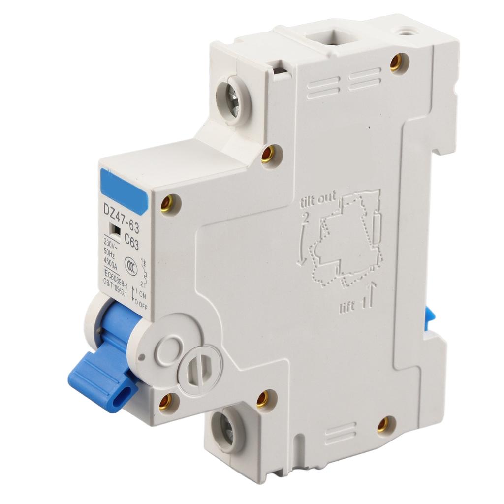 230VAC DZ47?63 1Pole Miniature Circuit Breaker Cutout Switch (63A)