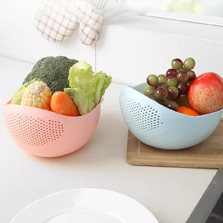 Kitchen Drain Basket Fruit Bowl Plastic Rice Washing Bowl Colander Rice Bowl Strainer Basket Homes Kitchen Organizers