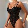 Dámský Sexy Patchwork Bez Zad Halter Tvarující Body Intimní Tvarovací Prádlo
