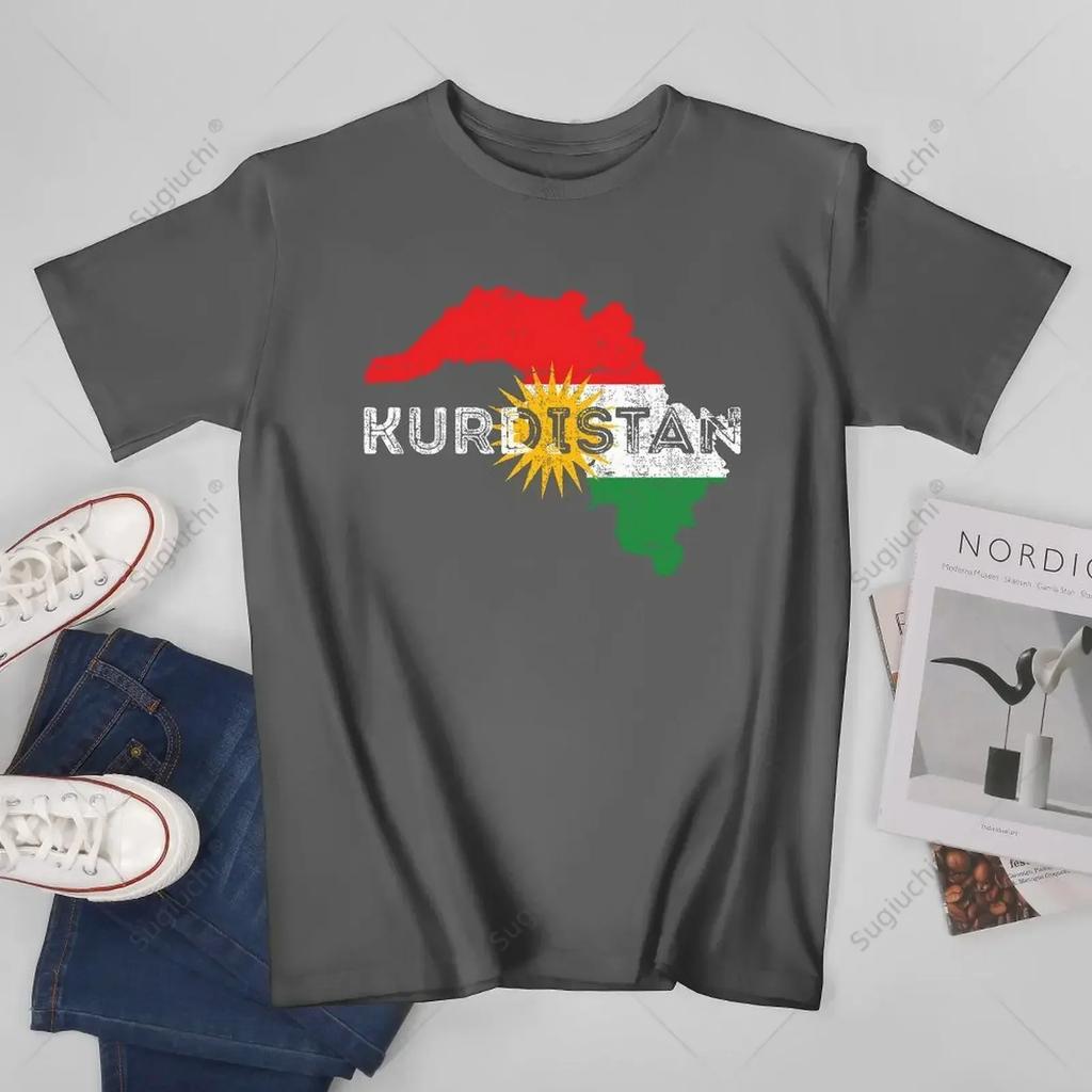 Unisex Kurdish Map And Flag Souvenir Distressed Kurdistan Tshirt Tees T Shirts WoUnisex Boys 100 Cotton TShirt