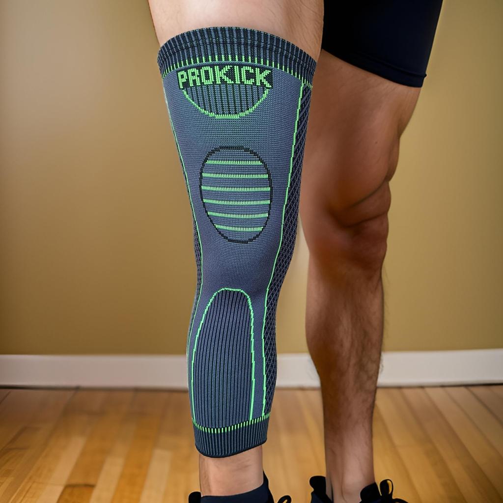 Prokick Stride Premium Compression Long Knee Support|Knee Support For Men&Women|Knee Support for Running, Tennis, Football, Joint Pain Relief Kne
