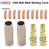 Long Lasting 14Pc Torch Gas Nozzle Tip Holder for MIG Welding Applications