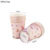 Pink Butterfly Disposable Tableware Set Paper Plates Cup Tablecloth Girls Butterfly Theme Birthday Party Decoration Supplies