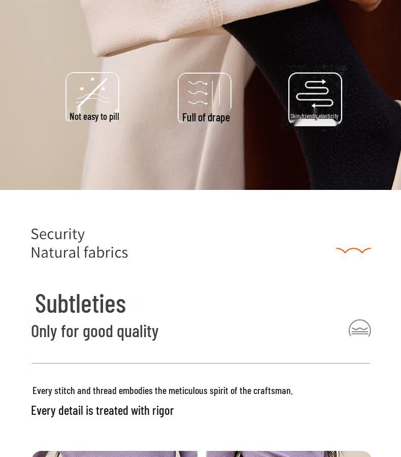 Fanzhen Women's High-Waist Thickened Straight-Leg Woolen Pants