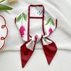 Long silk scarf, high-end new versatile hair tie streamer, atmosphere ribbon, spring and summer decorative scarf, tied bag streamer