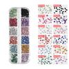 12 Grid Shimmering Crystal Nail Art Rhinestones - Flatback Gemstones for Decoration-Adorns Nails Shoes Makeup Bags SZZS05