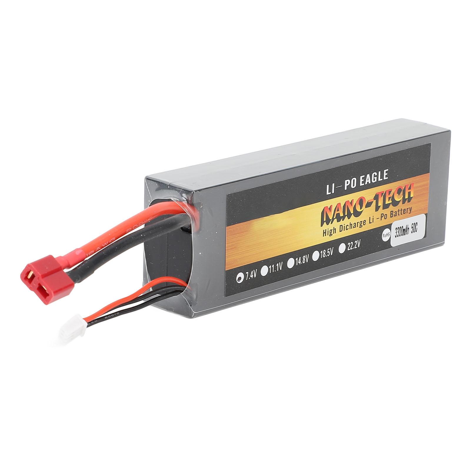 

7.4V 2S 50C 3300mAh літієва батарея дистанційного керування заміна акумулятора для іграшкової машини 18 110 RC автомобіля