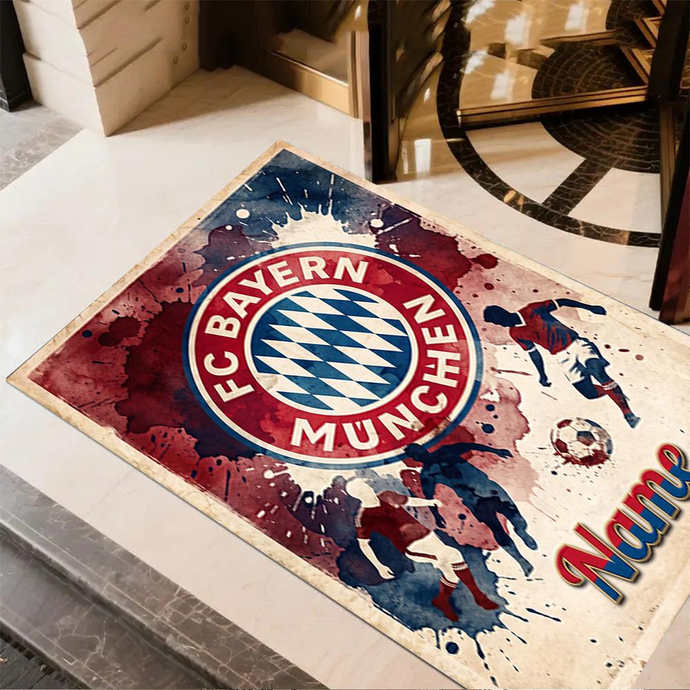 Bayern Munich Soccer Art Carpet Perfect for Entryway Kitchen Decorate Room Outdoor Anti-slip Rug Decorate Offices