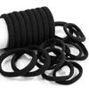Faixa de cabelo preta para mulheres, meninas, faixa de cabelo de borracha elástica alta, suporte de rabo de cavalo, acessórios