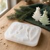 3 Cavity DIY Candle Mold Silicone Soap Mold Gift Making Christmas Tree Mold  Holiday