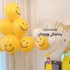 10-Inch Smiley Face Lemon Yellow Balloons for Birthdays, Weddings, and Celebrations