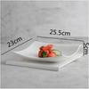 Square Household Folding Plate Western Food Fruit Dessert Plate European Creative Ceramic Breakfast Plate Cold Vegetable Plate