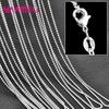 Authentische 5 Stück Solide 925 Sterling Silber Schmuckketten Halskette mit Karabinerverschlüssen passend für Herren Damen Anhänger 18 Designs 16-30 Zoll