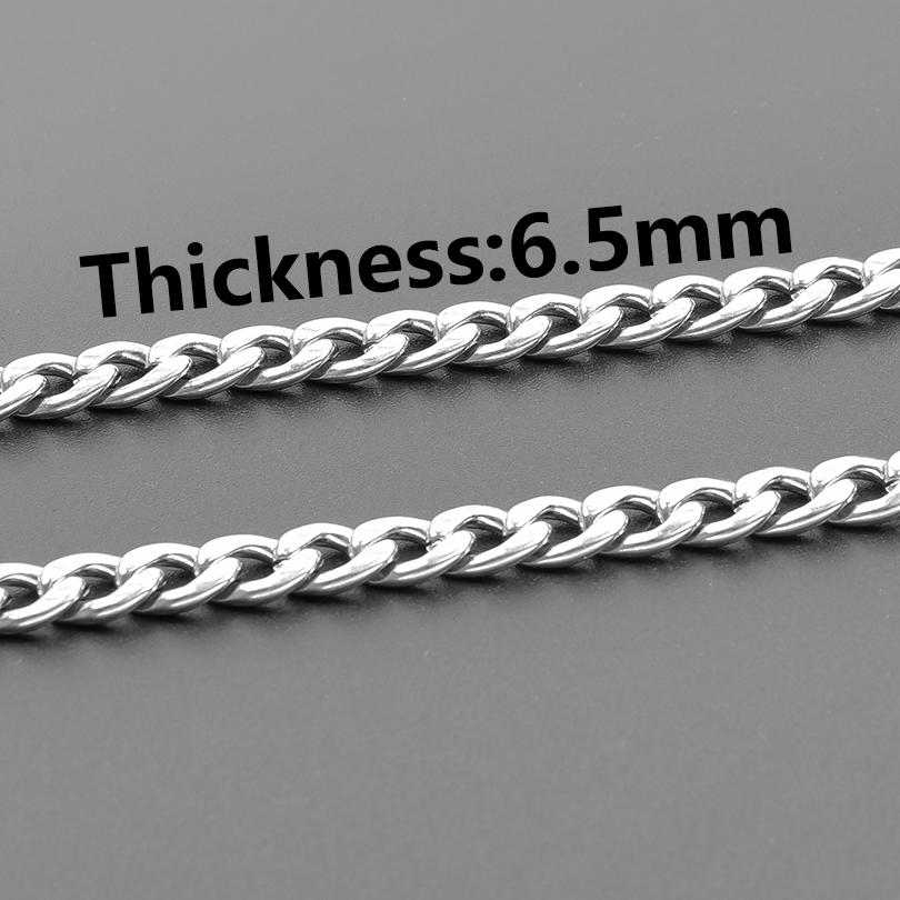45/50/60/70/80/90cm Long Stainless Steel Cuban Link Chain Necklaces For Women Men Accessories Punk Fashion Choker Jewelry Collar