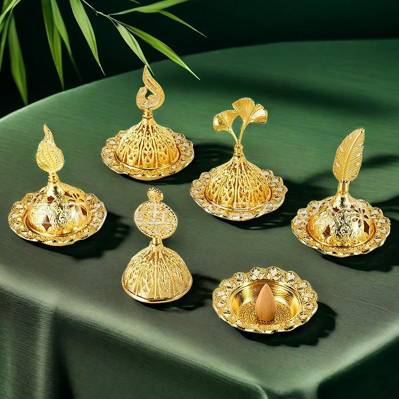 Random Exquisite Carving Gift Aromatherapy Burner Multi-Function Ramadan Decorations Luxury Various Styles
