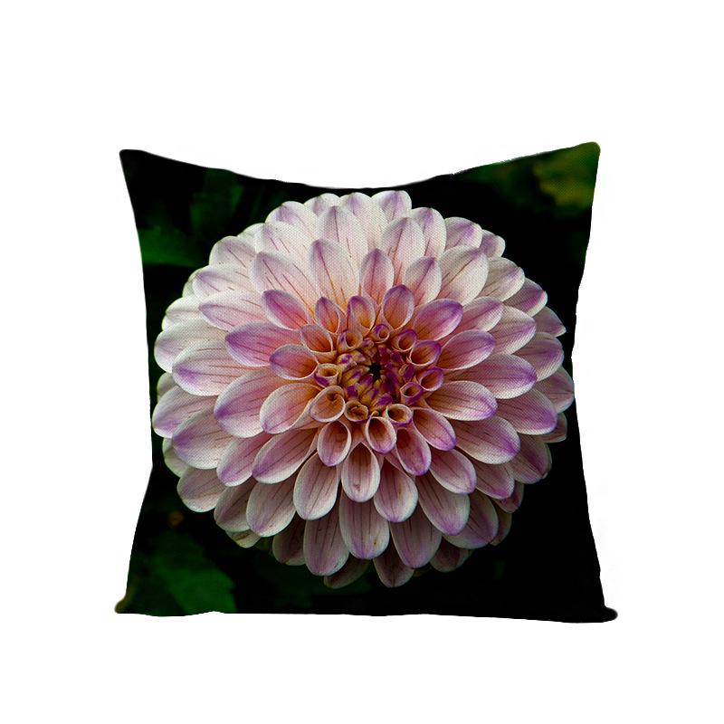 Modern Simple 3D Flower Polyester Pillow Cover for Home New Chinese Style Pillow Sofa Car Cushion Cover