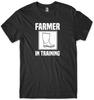 Camiseta Divertida Unissex Masculina Treinando para Ser Fazendeiro