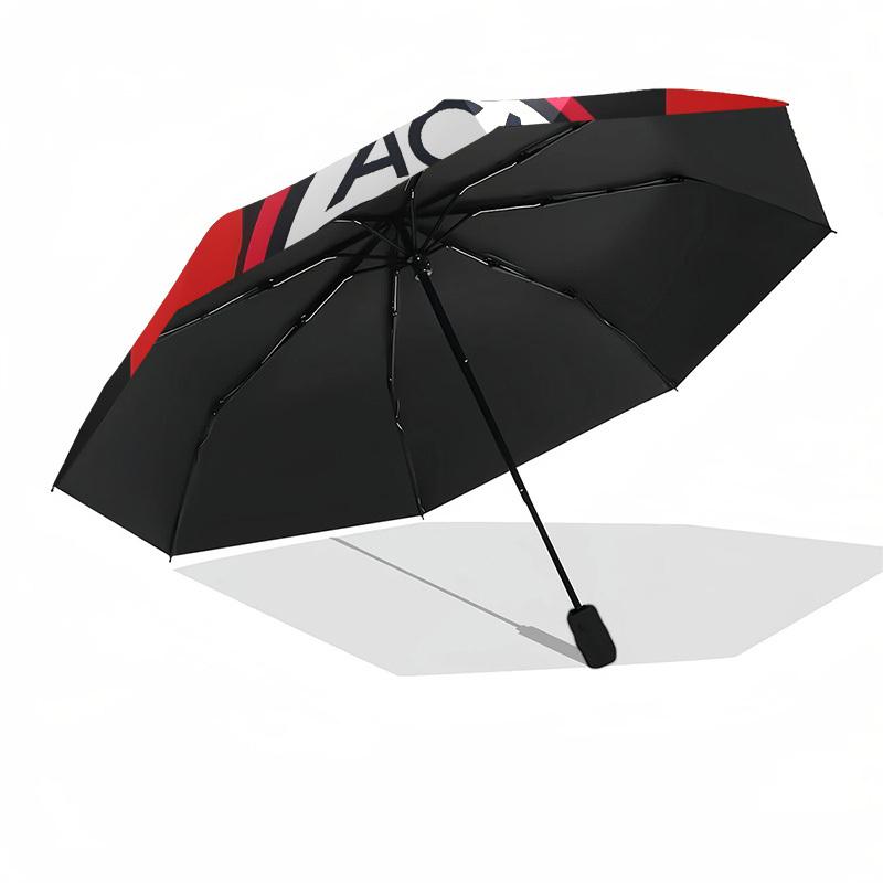 AC Milan, Forza Milan- Automatic Opening and Closing, 8-rib Structure Portable Umbrella, Suitable for Men and Women in All Seasons - Perfect